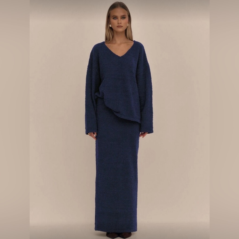 Navy Sweater Skirt Set- Brand new with tags
